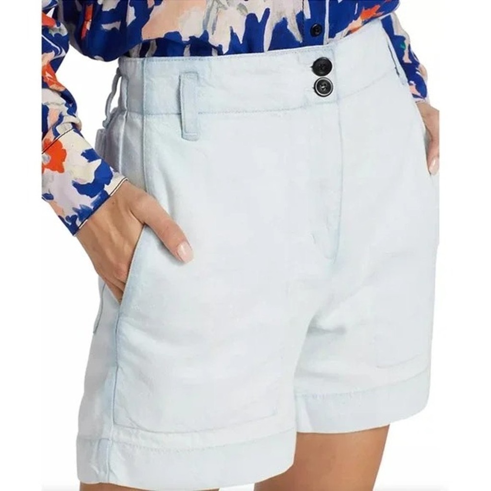 PROENZA SCHOULER White Label Chambray Shorts NEW Size 10 Bleach Blue